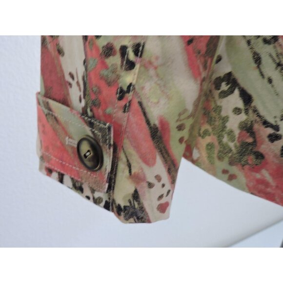 Chicos Jacket Button Down Blazer Artistic Pink Chico’s Size 0 Womens 4 Small - Picture 9 of 11